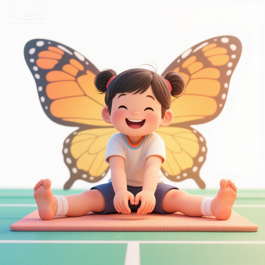 蝴蝶拍翅膀拉伸